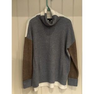 Tribal Color Block Turtleneck Oversized Sweater‎ Size XS